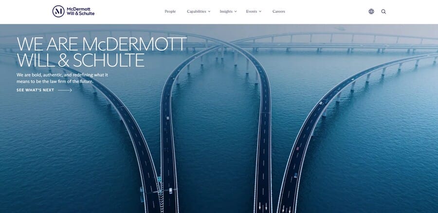 McDermott Will & Schulte website screenshot