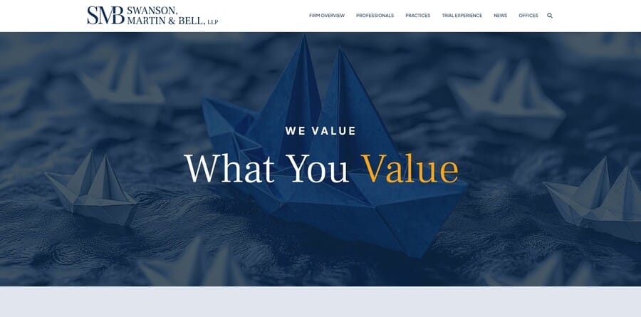 Swanson, Martin & Bell website screenshot