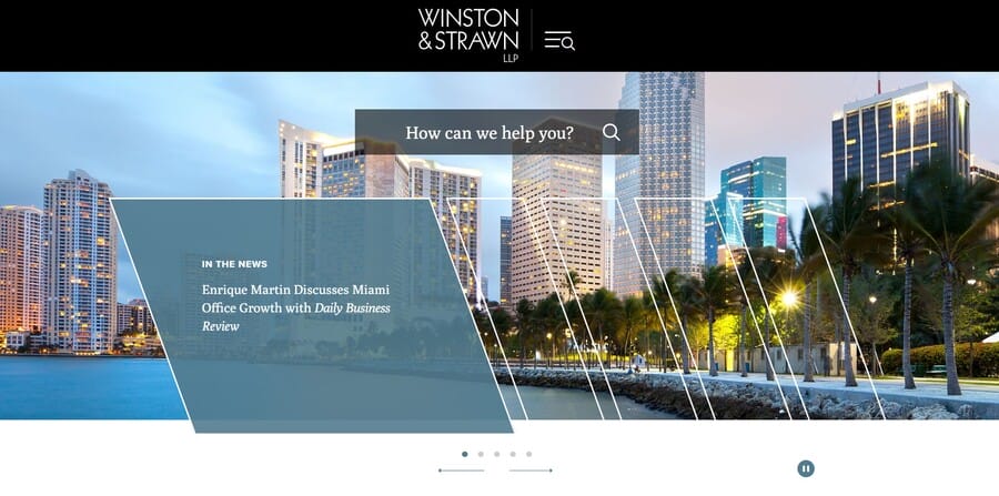 Winston & Strawn LLP website screenshot