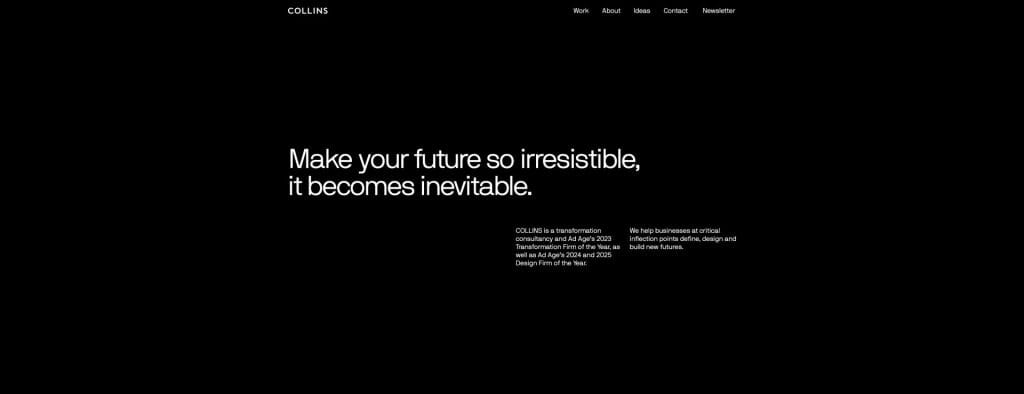 COLLINS hmepage screenshot