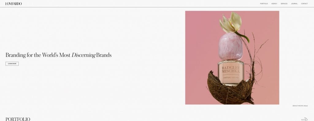 LOMBARDO homepage screenshot