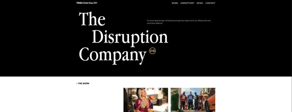 TBWA\Chiat\Day NY homepage screenshot