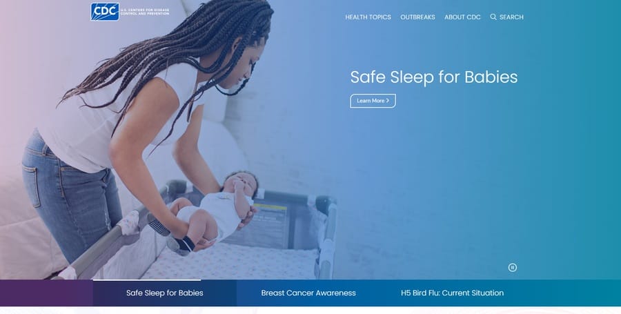 CDC website screenshot