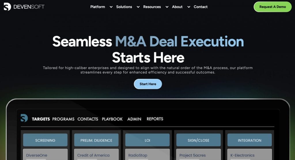 Devensoft website screenshot