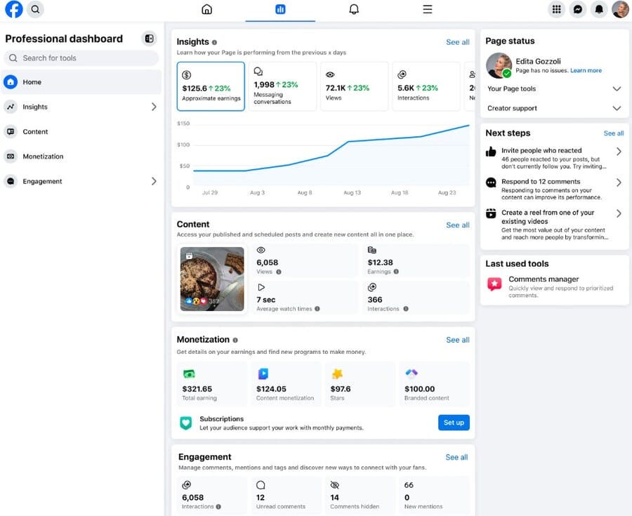Image showing Facebook Audience Insights dashboard
