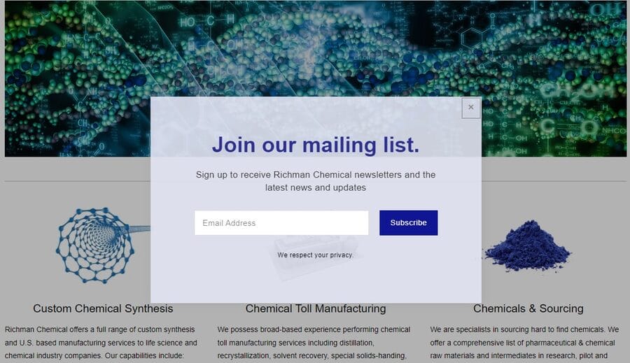 Richman Chemical website screenshot