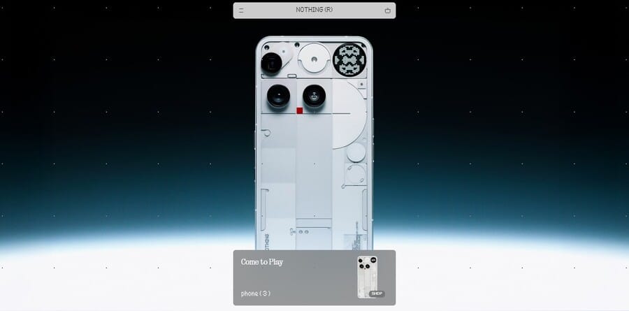 Nothing Tech website screenshot