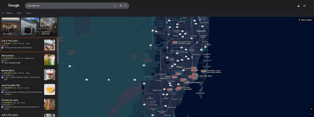 Google Maps screenshot