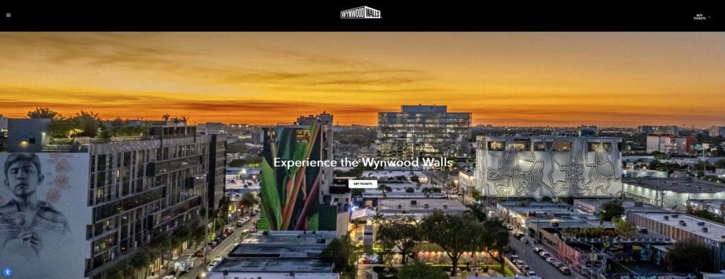 Wynwood Walls homepage screenshot