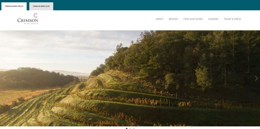 Crimson Wine Group website screenshot