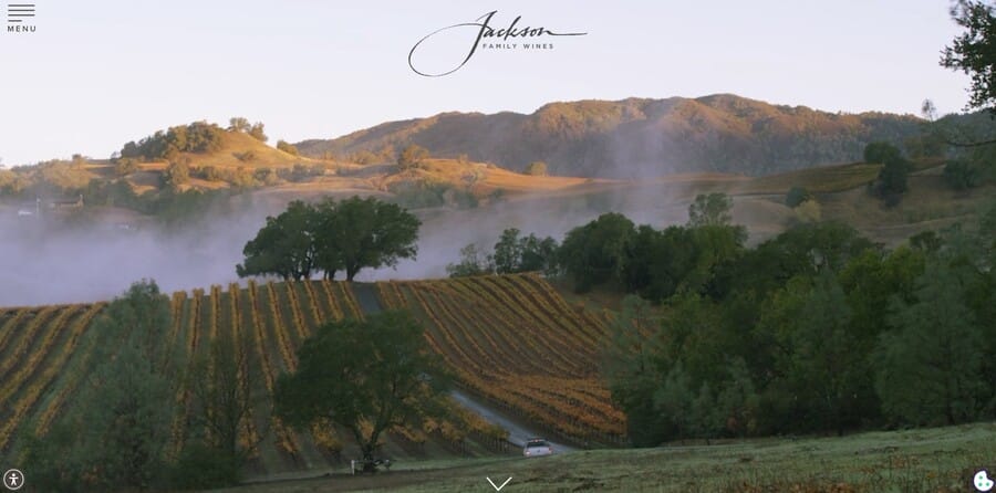 Jackson Family Wines website screenshot