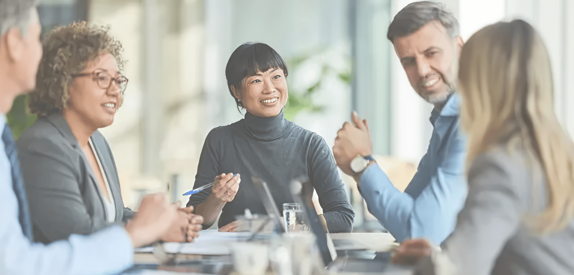 Background image for Clear Blue Insurance Group showing a group of people