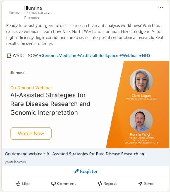 Image showing thought leadership ads on LinkedIn
