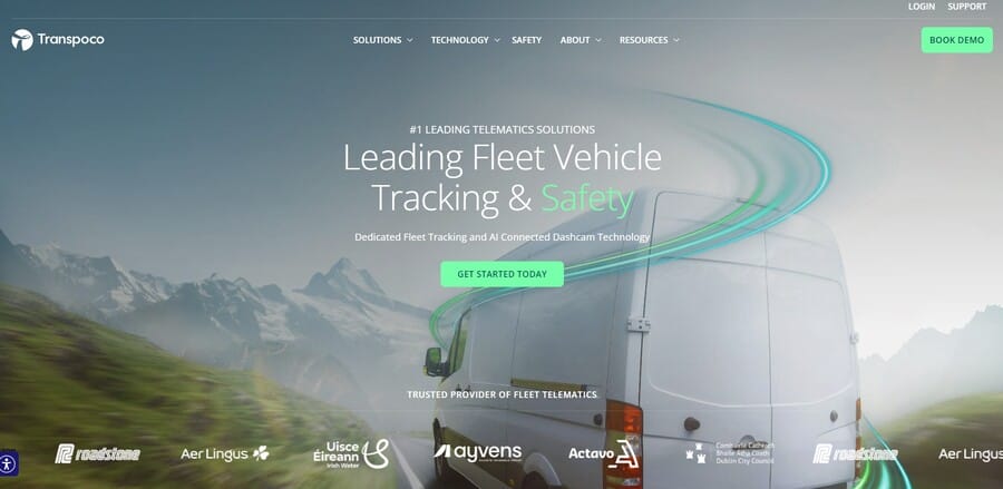 Transpoco website screenshot