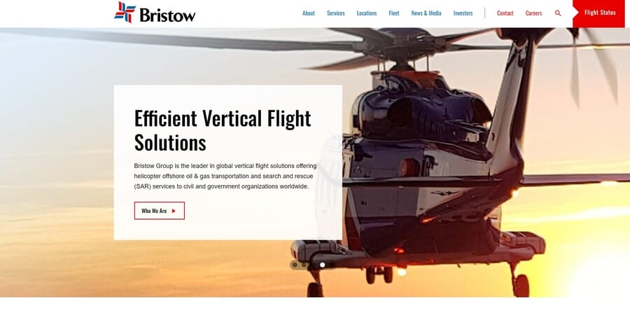 Bristow Group website screenshot