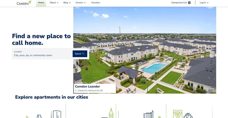 Camden website screenshot