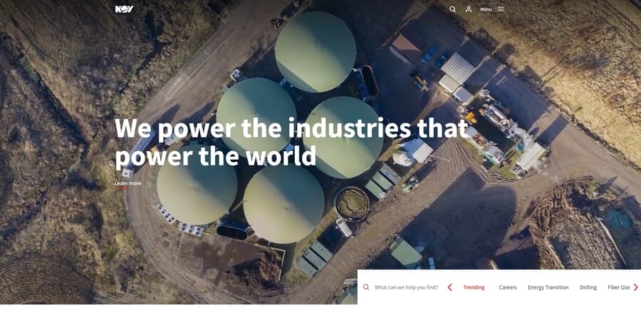 NOV website screenshot