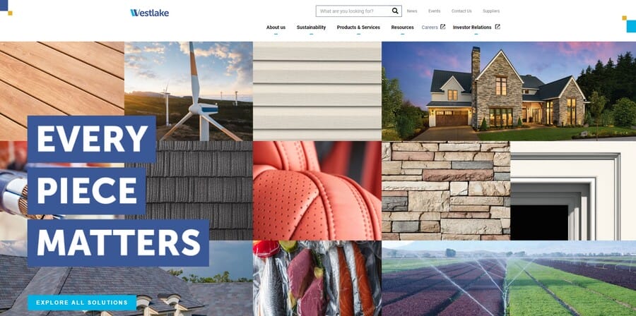 Westlake Corporation website screenshot