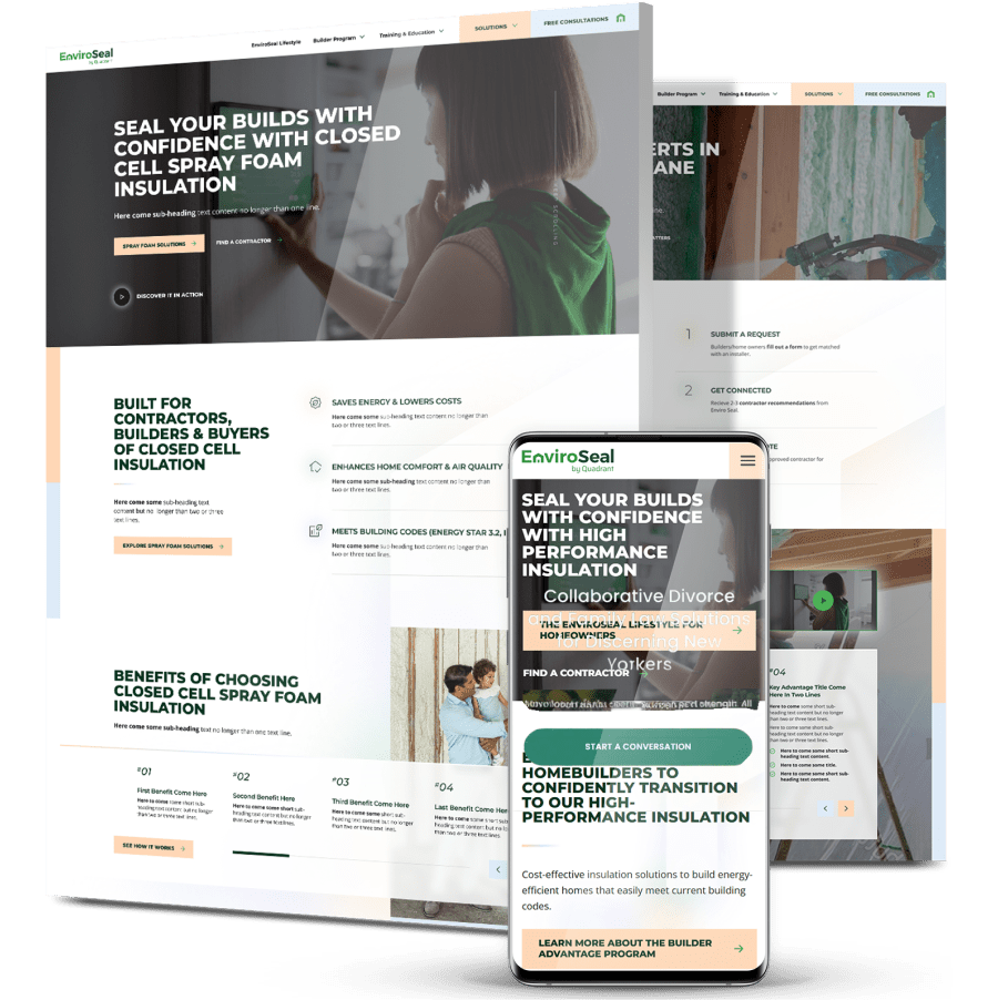 Enviroseal's design on desktop and mobile