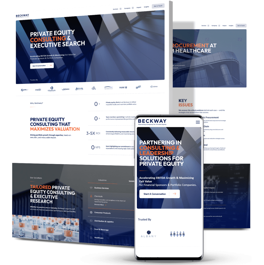 Image showing Beckway's website design