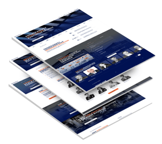 Three stacked images of Beckway's website design