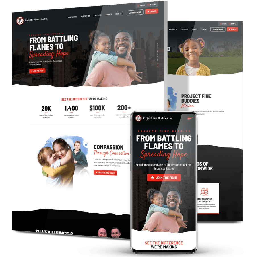 Image showing Project Fire Buddies website design