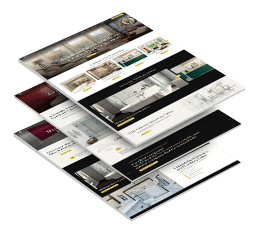 Three stacked images of Steel City Glass' website design