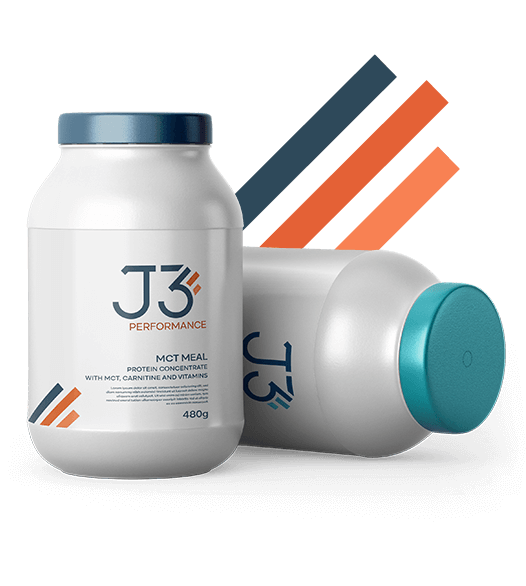 Two white supplement containers, one upright and one lying down