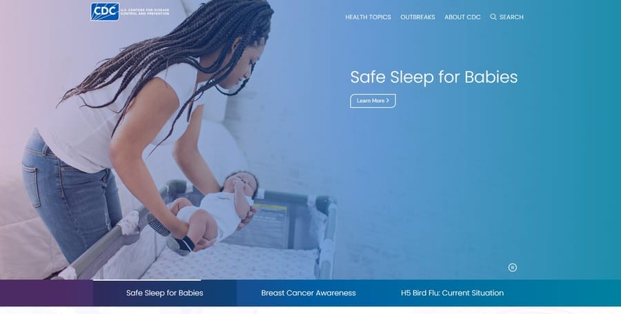 Building 508-Compliant Websites: Guide For Public Agencies 5 CDC website screenshot