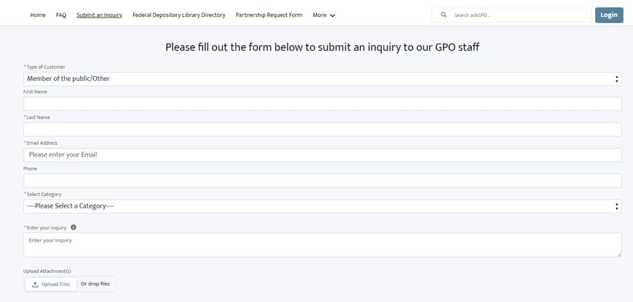 Building 508-Compliant Websites: Guide For Public Agencies 6 GPO website screenshot