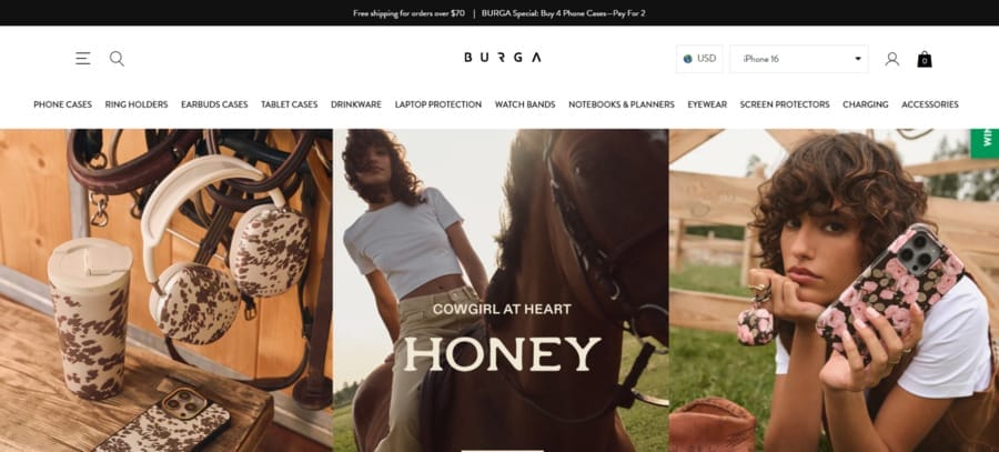 30 Best Shopify Store Examples For Inspiration 24 Burga website screenshot