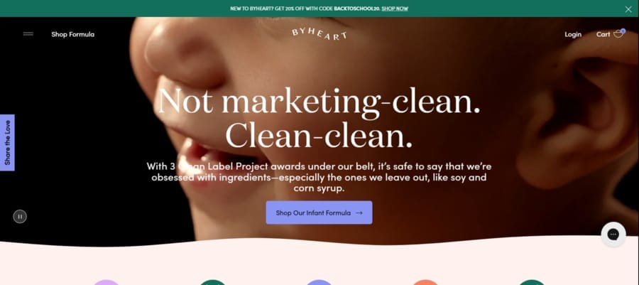 30 Best Shopify Store Examples For Inspiration 19 ByHeart website screenshot