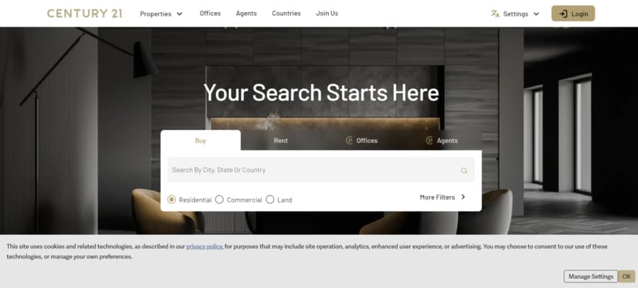 Discover The 30 Best Real Estate Agent Websites In 2025 28 Century 21 Global website screenshot