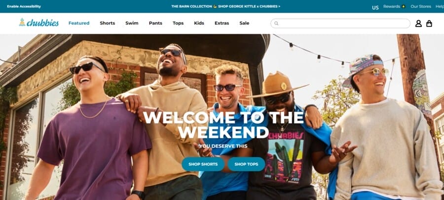 30 Best Shopify Store Examples For Inspiration 3 Chubbies website screenshot