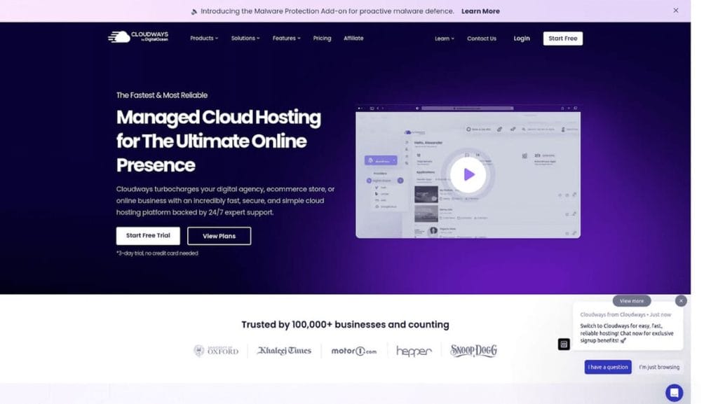 10 Best Magento Hosting Providers Compared 2 Cloudways 1