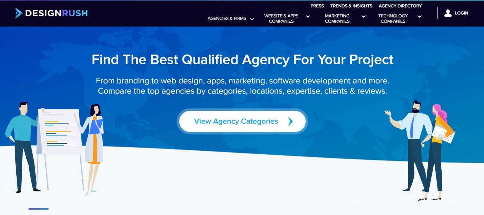 We Increased DesignRush’s Organic Traffic By 681% In Six Months - Here’s How 1 DesignRush Homepage