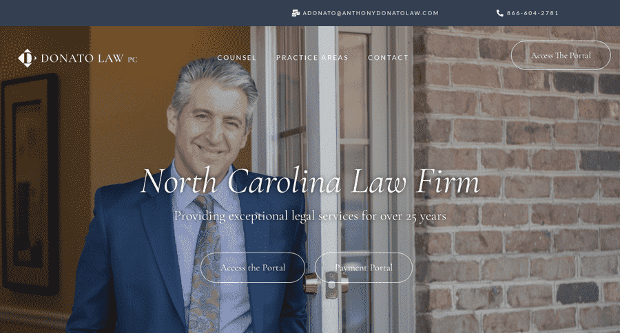 20 Best Law Firm Branding Ideas 18 Donato Law website screenshot