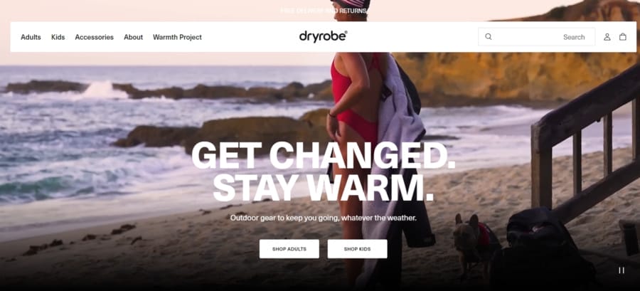 30 Best Shopify Store Examples For Inspiration 7 DryRobe website screenshot