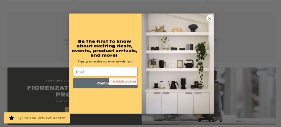 30 Stunning Website Pop-Up Examples From Experts 5 Eight Ounce Coffee website screenshot