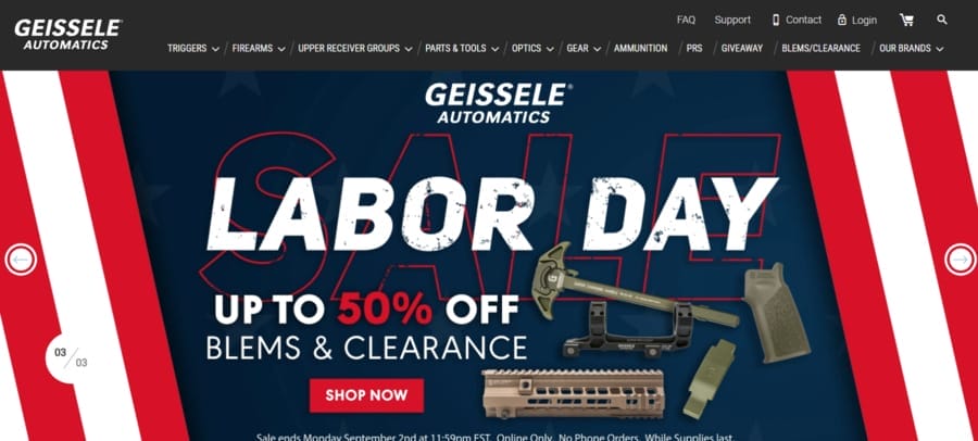 10 Types Of eCommerce Websites & Business Models 11 Geiselle Automatics website screenshot