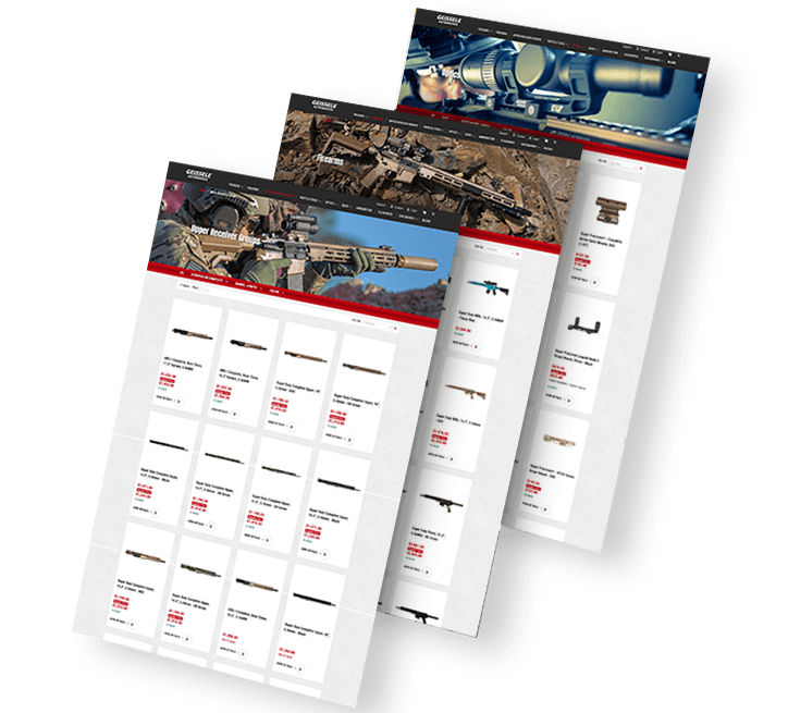 Geissele new website pages