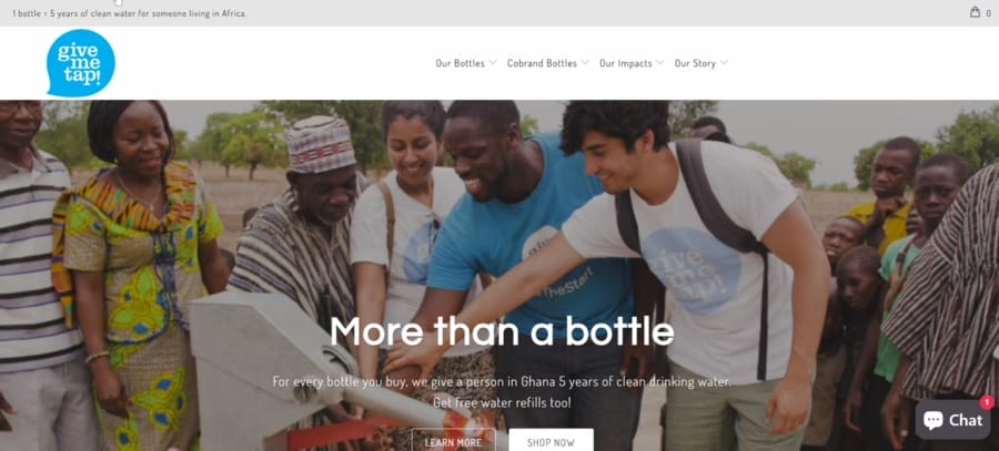 30 Best Shopify Store Examples For Inspiration 18 GiveMeTap website screenshot