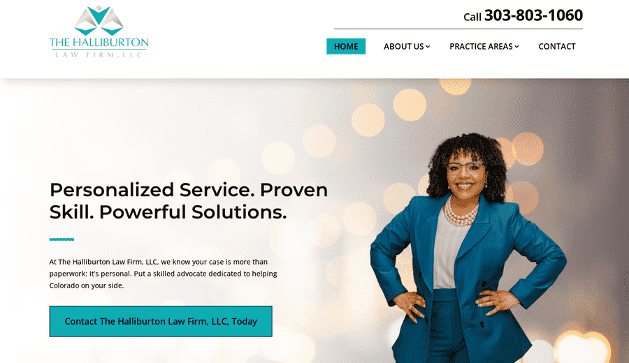 20 Best Law Firm Branding Ideas 12 Halliburton Law Firm website screenshot