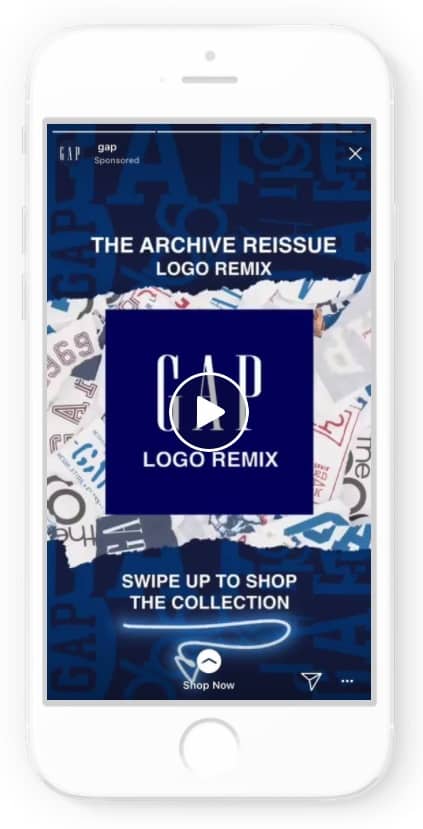 Top Instagram Ad Examples For B2C Retail & The Best Practices That Drove Their Results 7 Instagram ad example: GAP