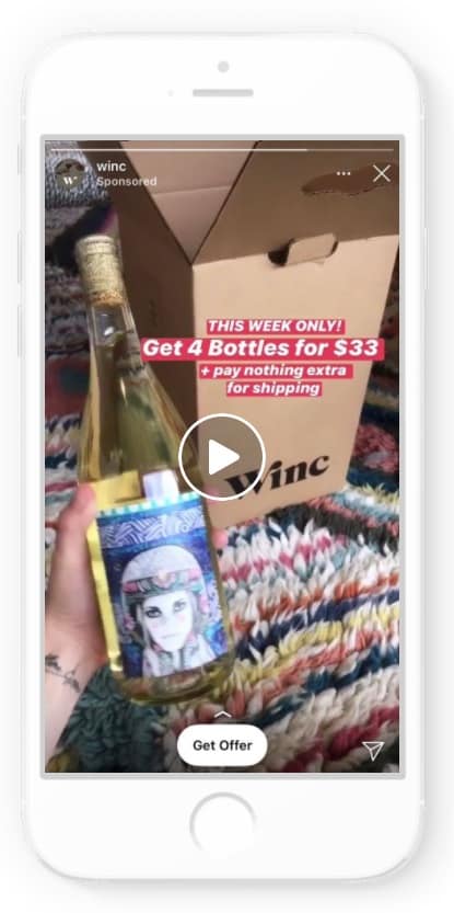Top Instagram Ad Examples For B2C Retail & The Best Practices That Drove Their Results 5 Instagram ad example: WINC