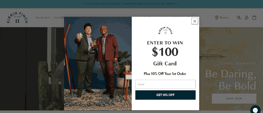 30 Stunning Website Pop-Up Examples From Experts 29 Kirrin Finch website screenshot
