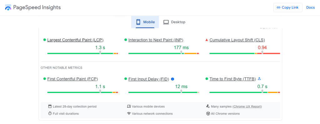 Top Tips & Extensions To Optimize Magento Performance & Boost Site Speed 12 A screenshot of Eurolux's Google PageSpeed Insights score