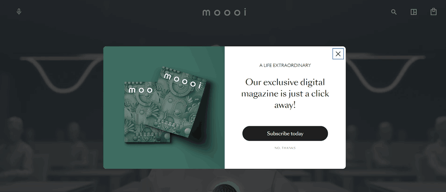 30 Stunning Website Pop-Up Examples From Experts 22 Moooi website screenshot