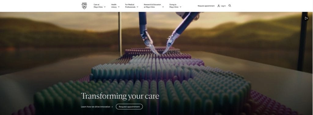 15 Healthcare Marketing Strategies For 2025 ROI 4 Mayo Clinic homepage screenshot