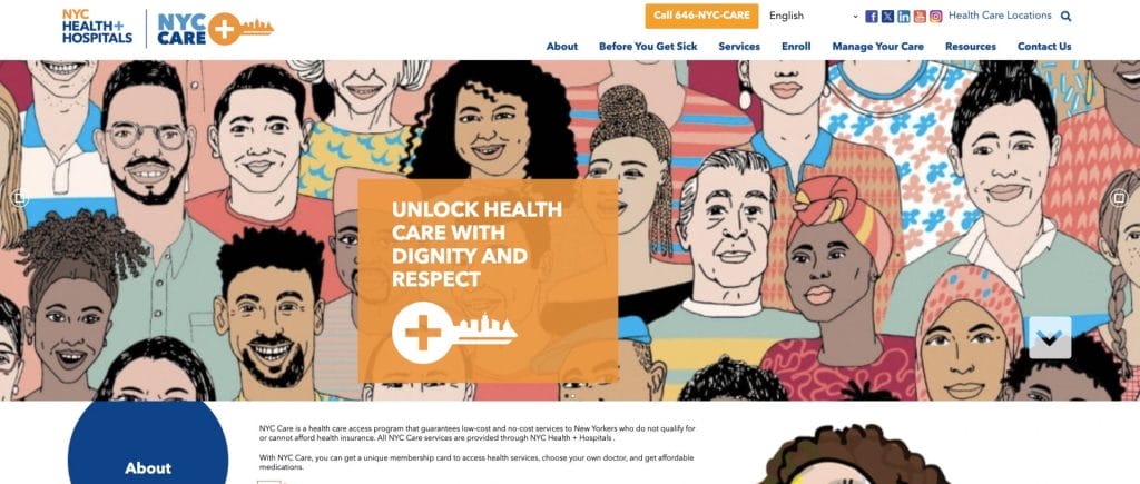 15 Healthcare Marketing Strategies For 2025 ROI 9 NYC Health + Hospitals website screenshot